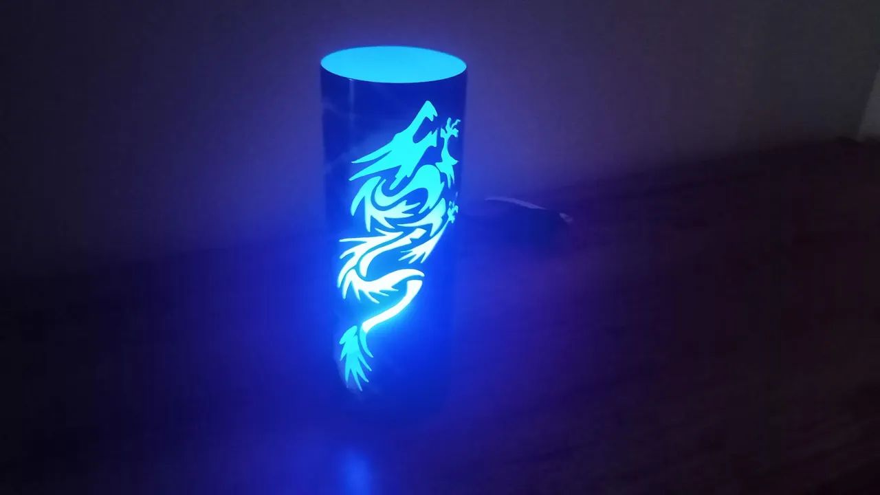 Luminária Dragão Azul - Foto 3