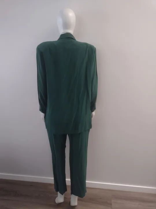 Conjunto de Blusa  e Calça Verde 100%Seda - Foto 2