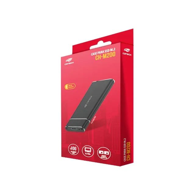 Case SSD M.2 NVMe C3Tech CH-M200 USB 3.1 (USB-C) - WZetta - Foto 3