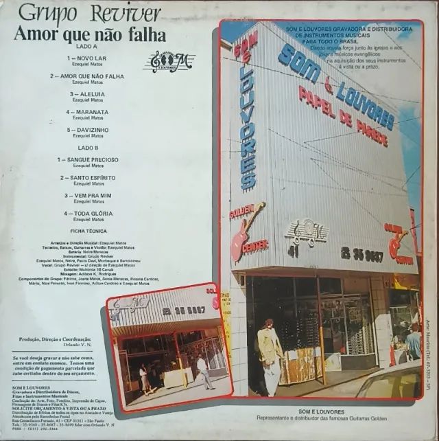 Lp Disco de Vinil Gospel Evangélico Grupo Reviver - Amor Que Não Falha - Foto 2