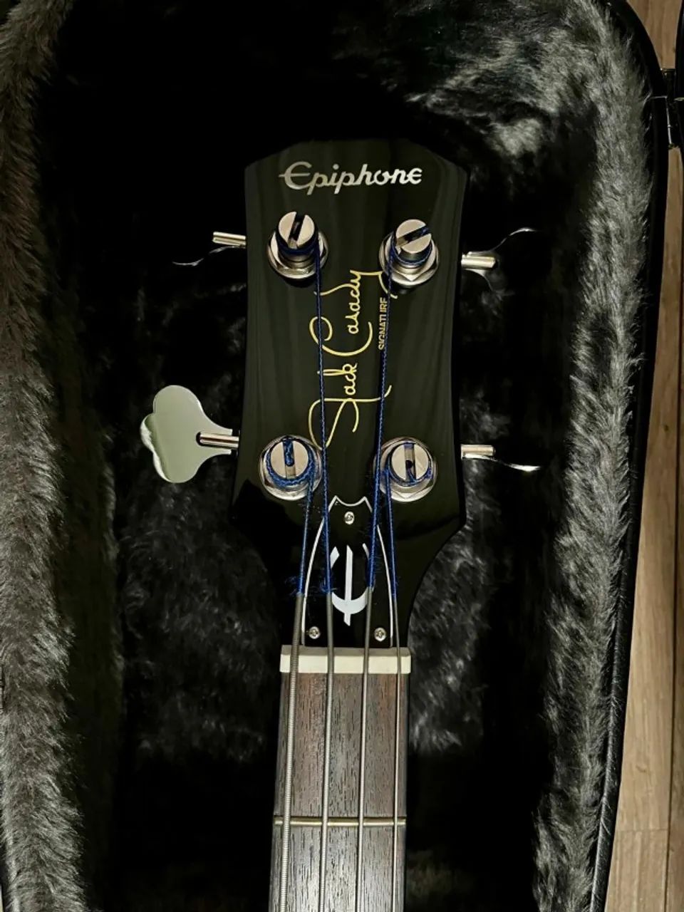 Baixo Epiphone Jack Casady com Case Original e Ferragens Hipshot - Foto 5