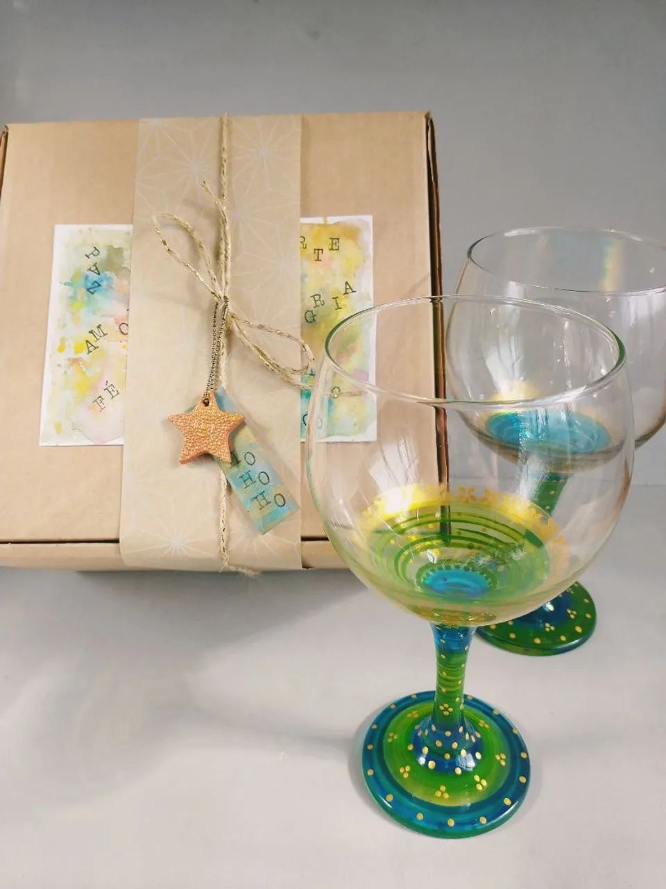 Par Taça Gin Colorida Presente de Natal  - Foto 5