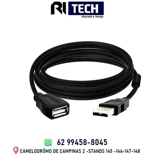 Cabo Extensor USB 2.0 USB Macho x USB Fêmea 1,5M