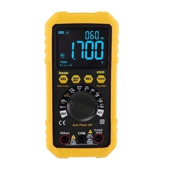 Multímetro Digital Hikari HM-1700 True RMS, NCV, 600V, Capacitância, Display Grande  - Foto 3