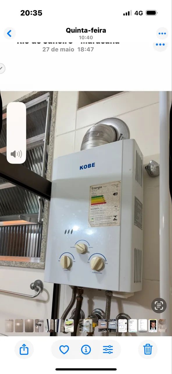 Aquecedor  Kobe Gás capacidade 7,5 