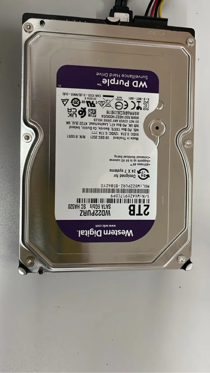 HD WD Purple 2TB para sistema de vigilância