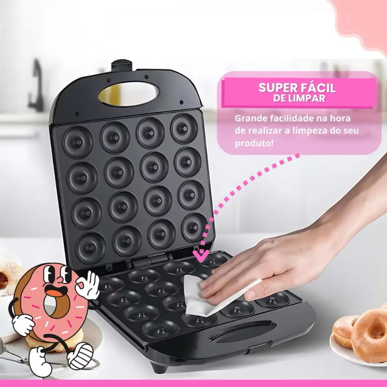 Mini máquina de fazer donuts Sokany - Foto 3