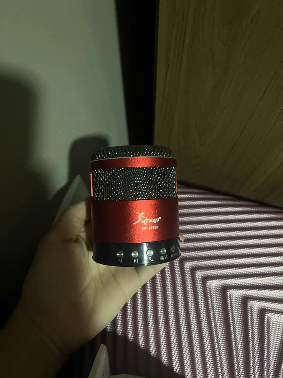 Mini Caixa de Som Bluetooth Knup KP-276BT Vermelha - Foto 2