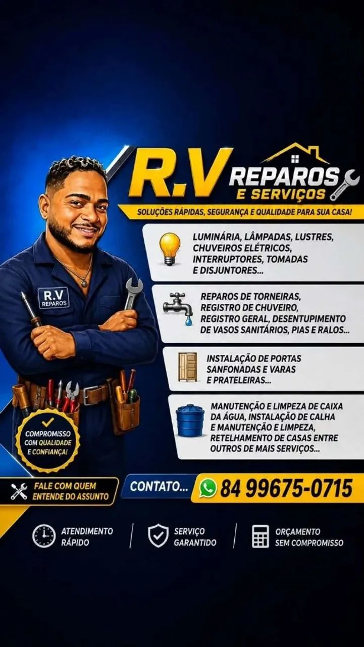 Encanador,  Eletricista e Pintor