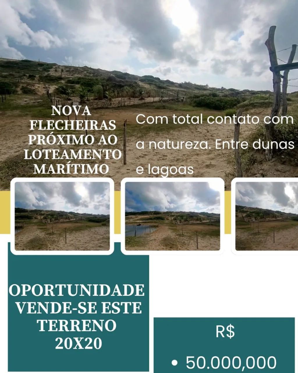 Vende-se ou troca terreno em Flecheiras perto do loteamento marítimo 