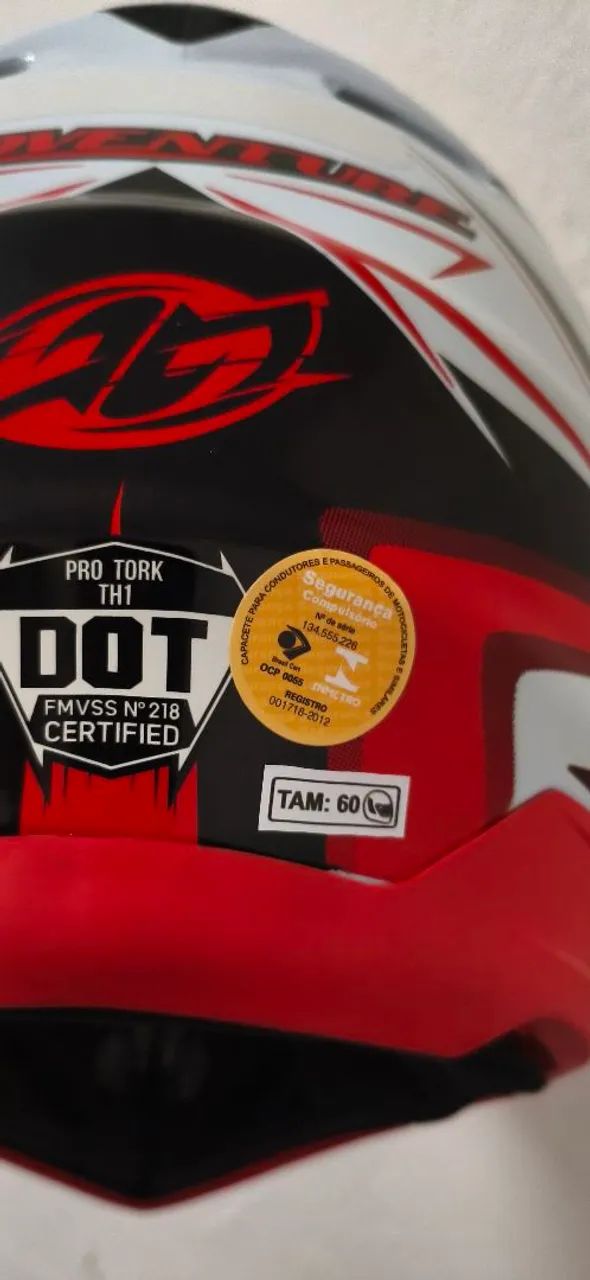 Capacete pro Tork th1 tamanho 60 - Foto 3