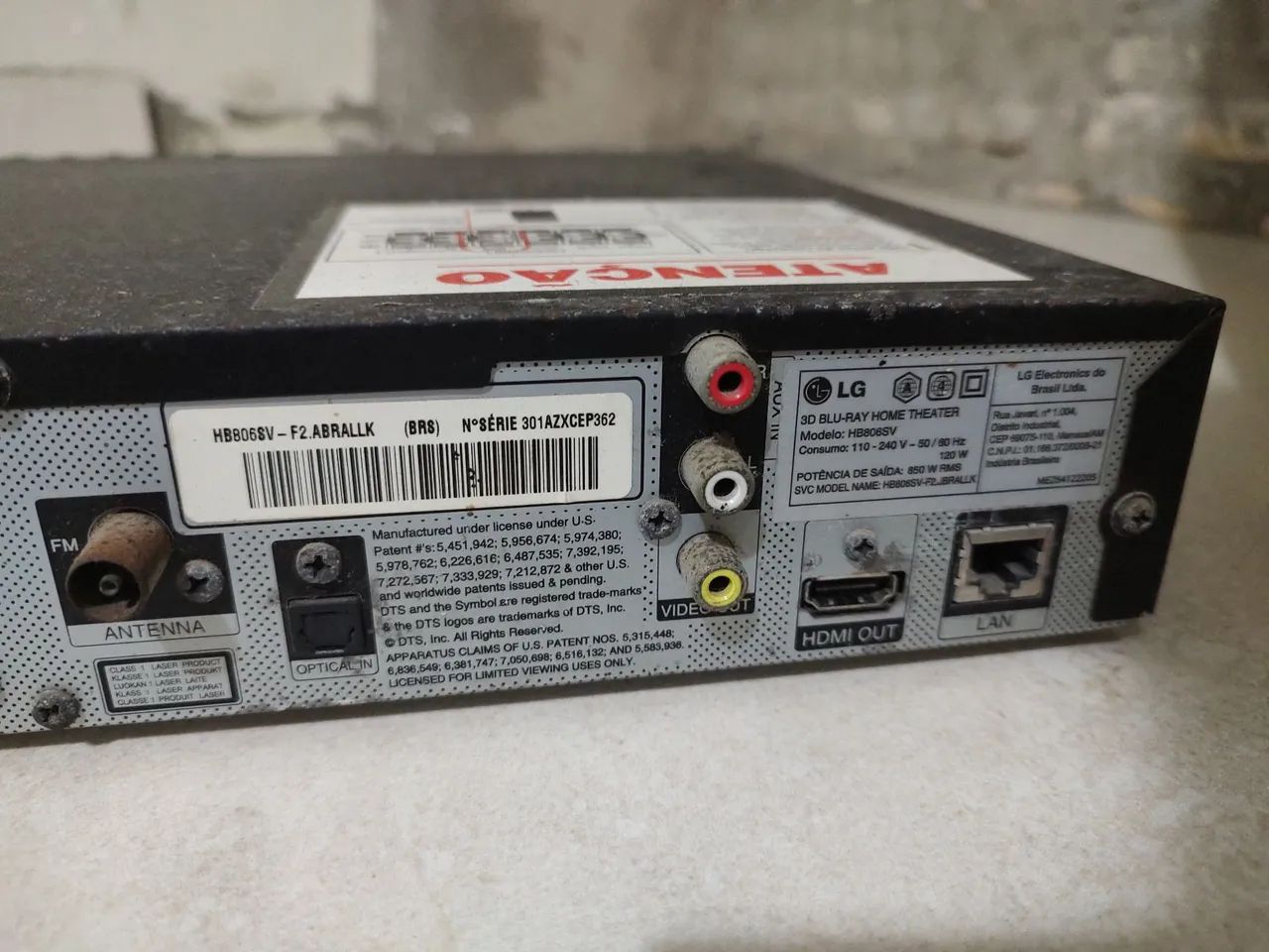 Home Theater Blu-Ray 3D LG (Defeito) Sem Caixas - Foto 4