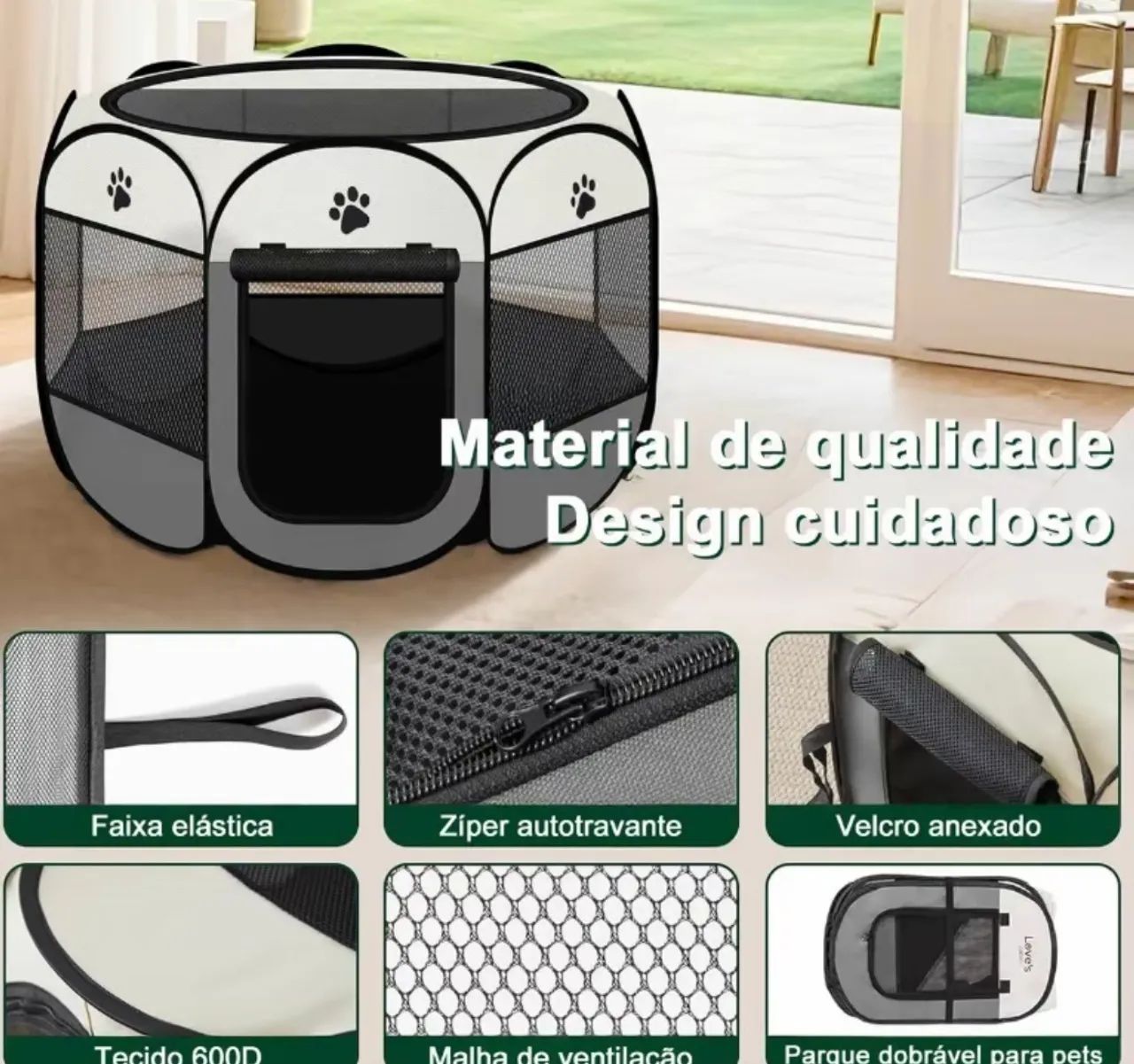 Casinha Para Pets Gatos Grande Dobravél Portatil 6 Cores Canil, gatil, coelhinho