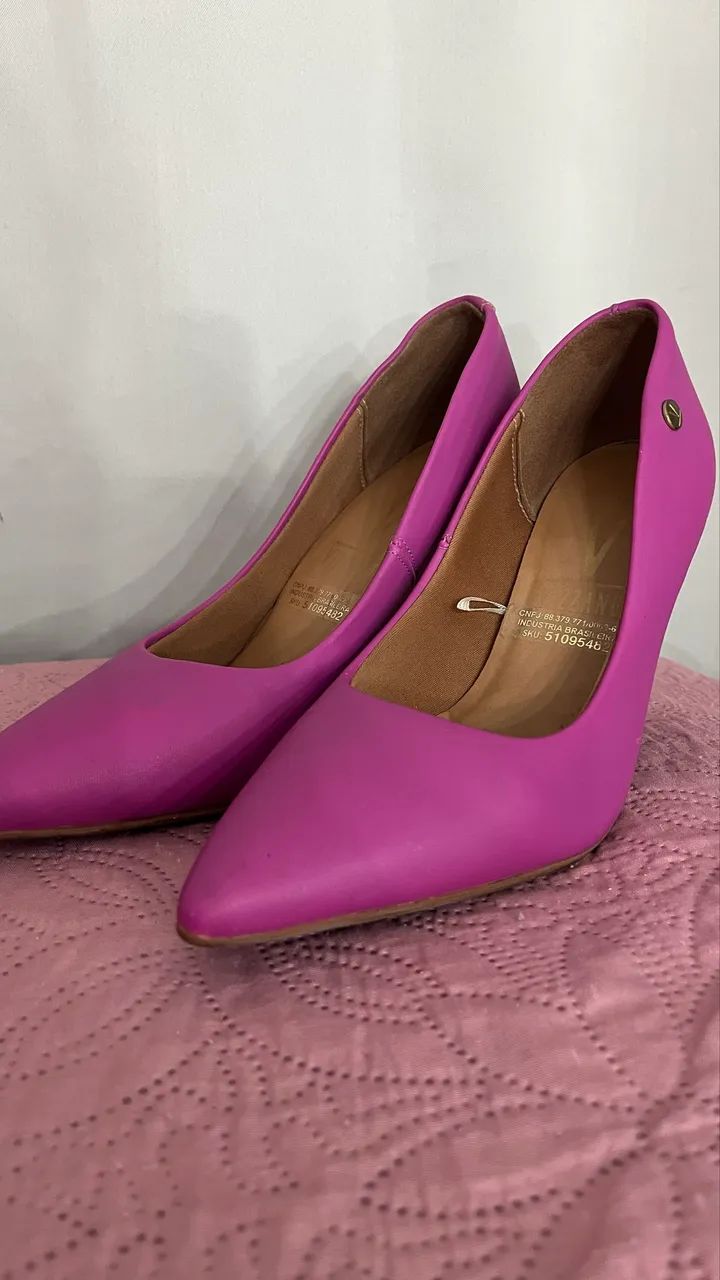 Scarpin roxo Vizzano - Foto 3