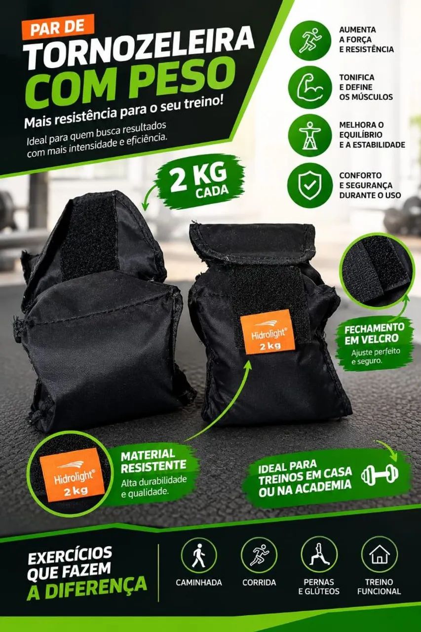 Tornozeleira com Peso Hidrolight 2 kg