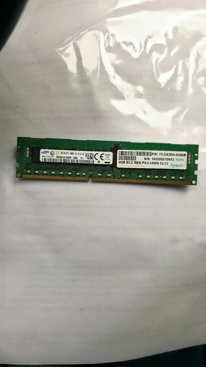 Memoria RAM ECC 8GB SERVIDOR