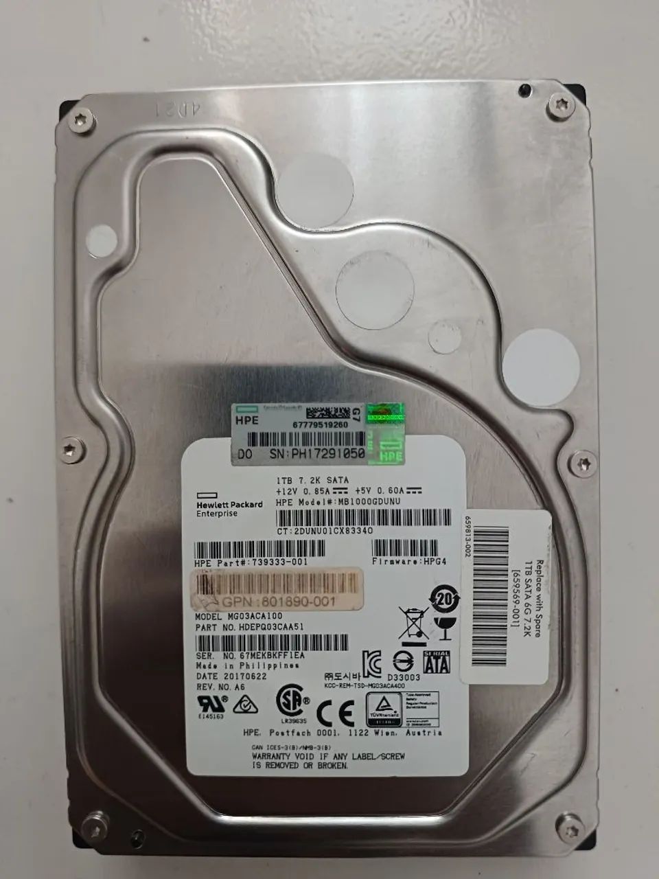 Hd 1tb HP 7.2K Sata 6gb dvr cftv servidores  - Foto 3