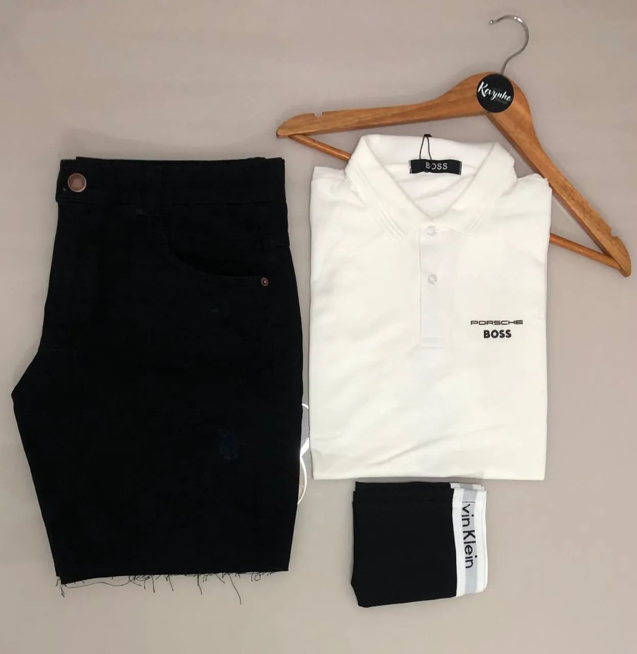 Kit completo (Bermuda Jeans + Polo + cueca  - Foto 4