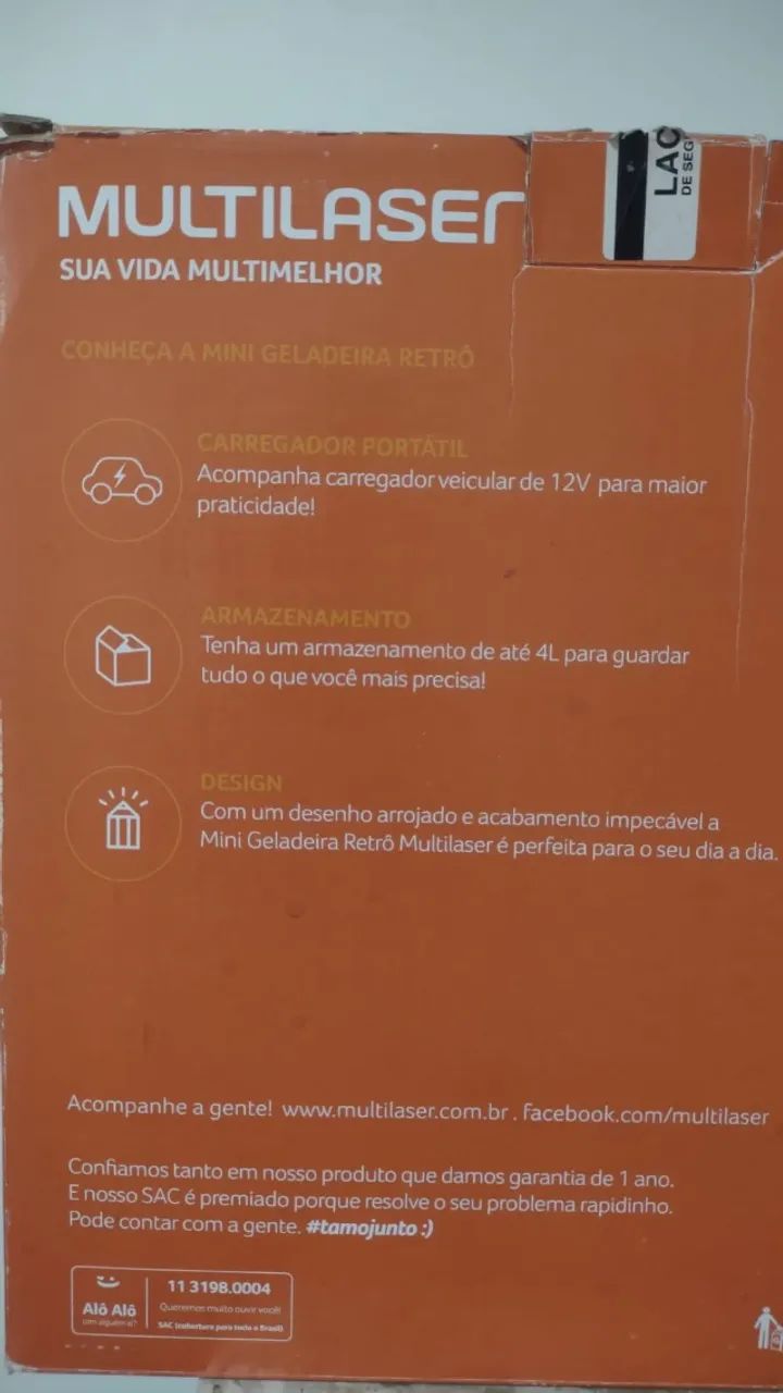 Mini Geladeira Retrô Multilaser - Foto 5