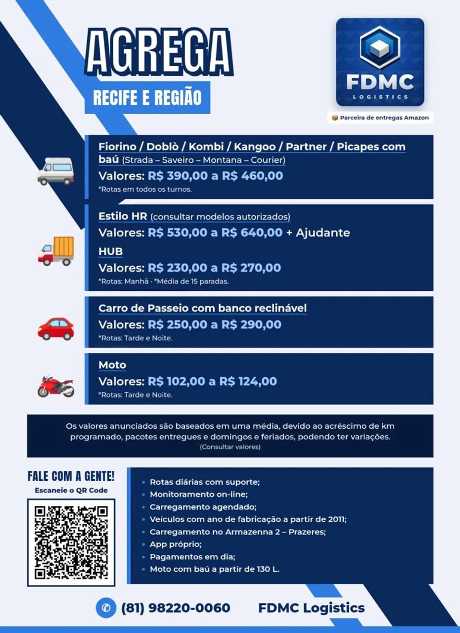 Agrega-se motorista com veículos 