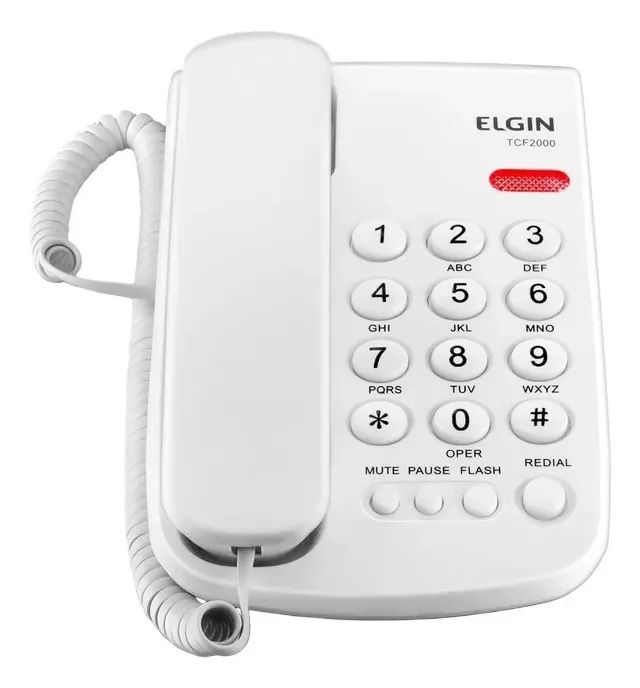 TELEFONE COM FIO ELGIN TCF2000 BRANCO
