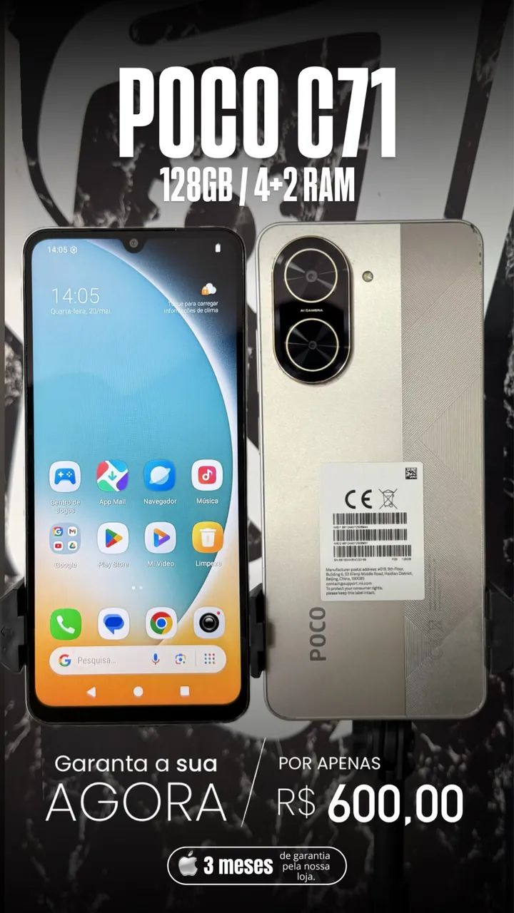 Poco C71 128GB / 4+2 RAM