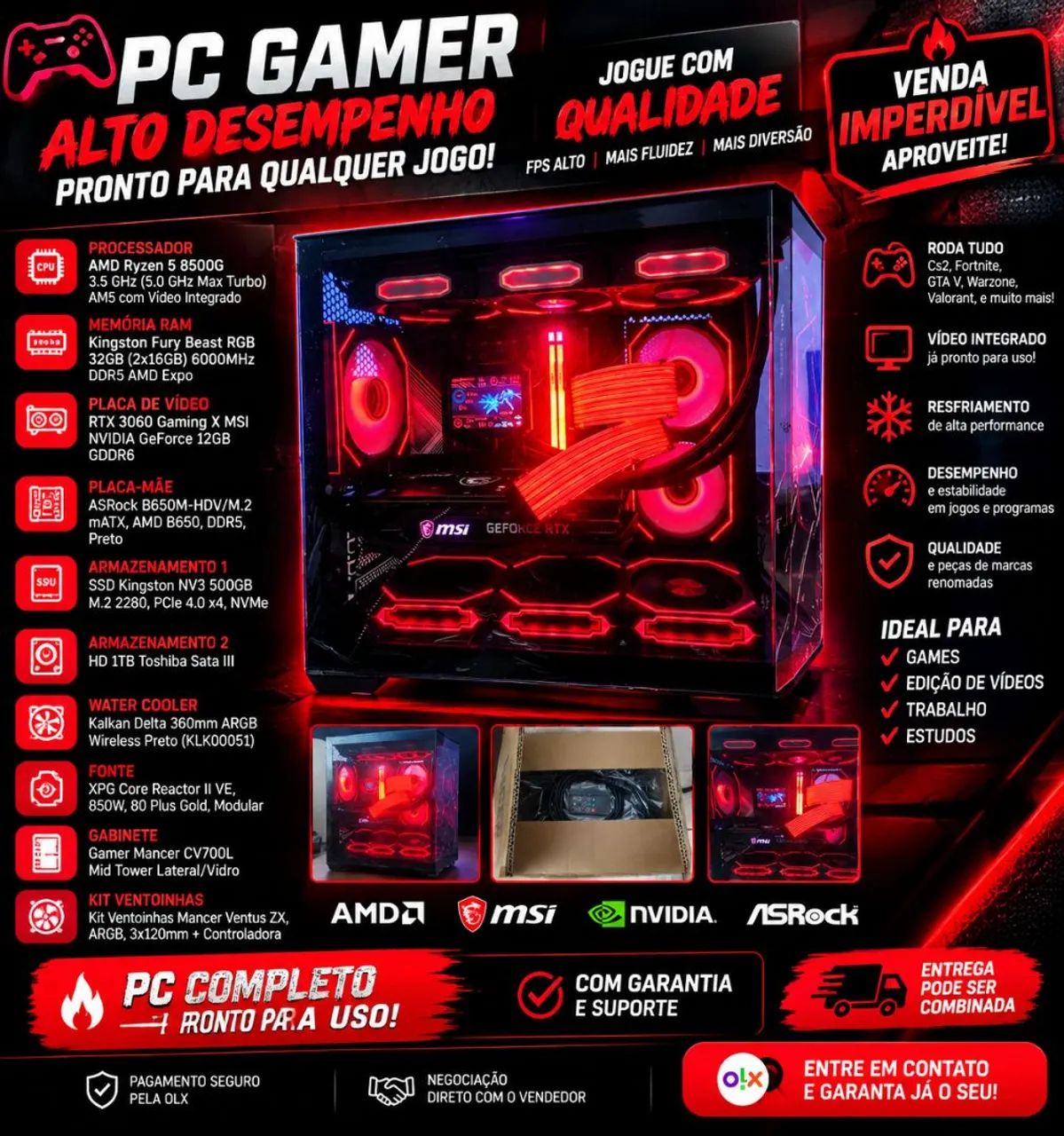 PC gamer Alta performance 