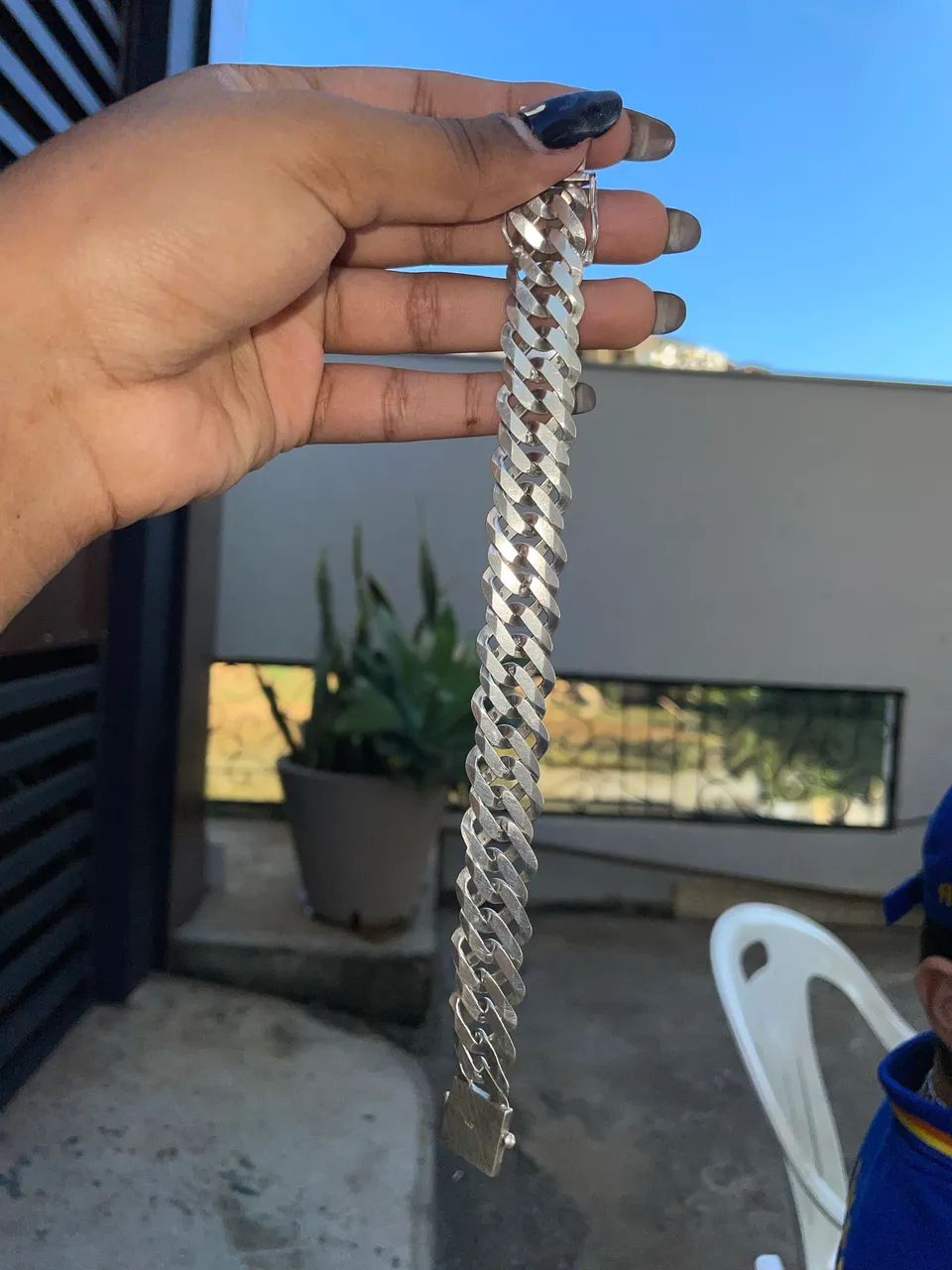 Pulseira 17mm prata 925 - Foto 3