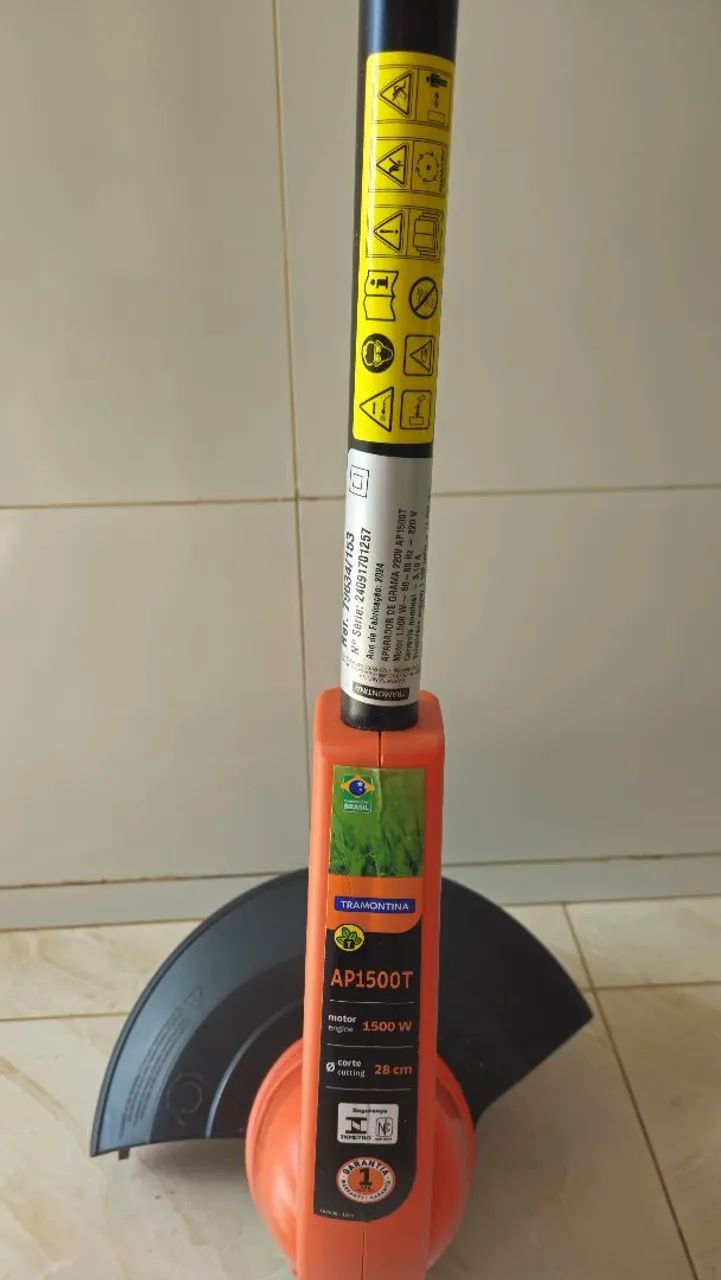 aparador cortador de grama eletrico tramontina ap1500t 220v