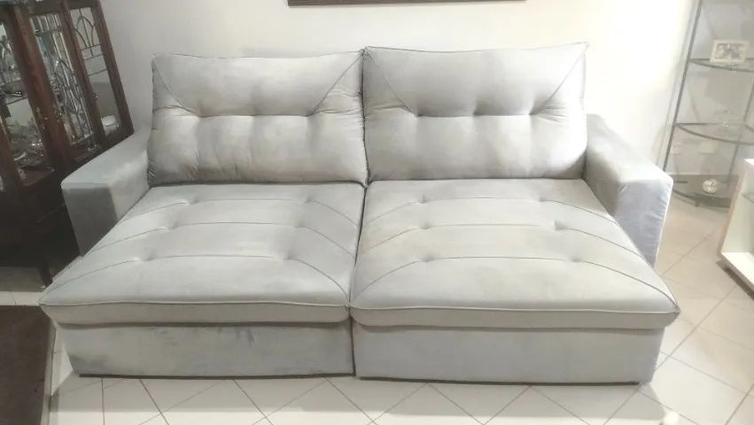 Sofá 4 Lugares Retrátil e Reclinável com Molas Ensacadas de Alta Qualidade  - Foto 2