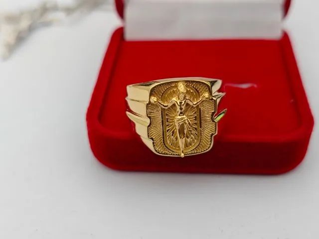 Anel Prata com Banho de Ouro - Foto 2