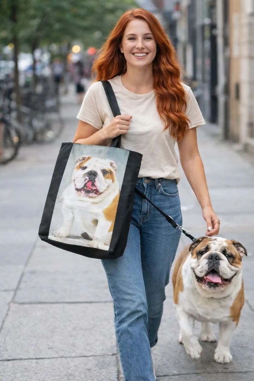 Bolsas ecobag estampa Buldogue Inglês  - Foto 2