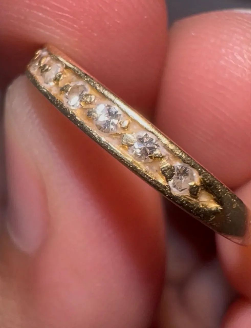 aliança h stern ouro 18k 9 diamantes