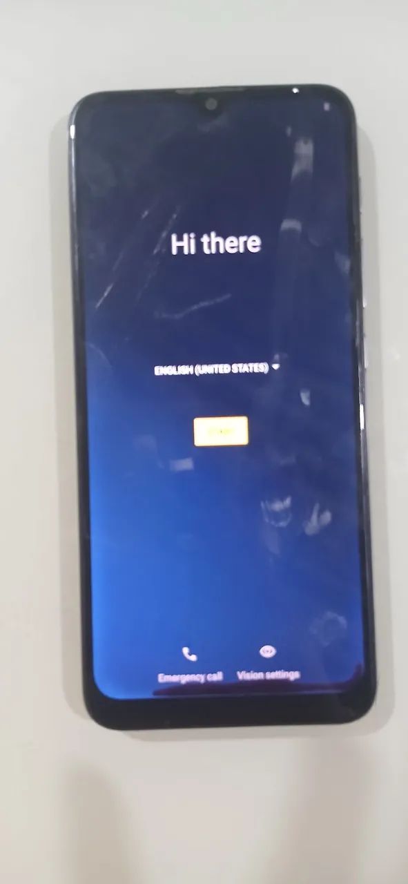 Moto e20, para com o display queimando 