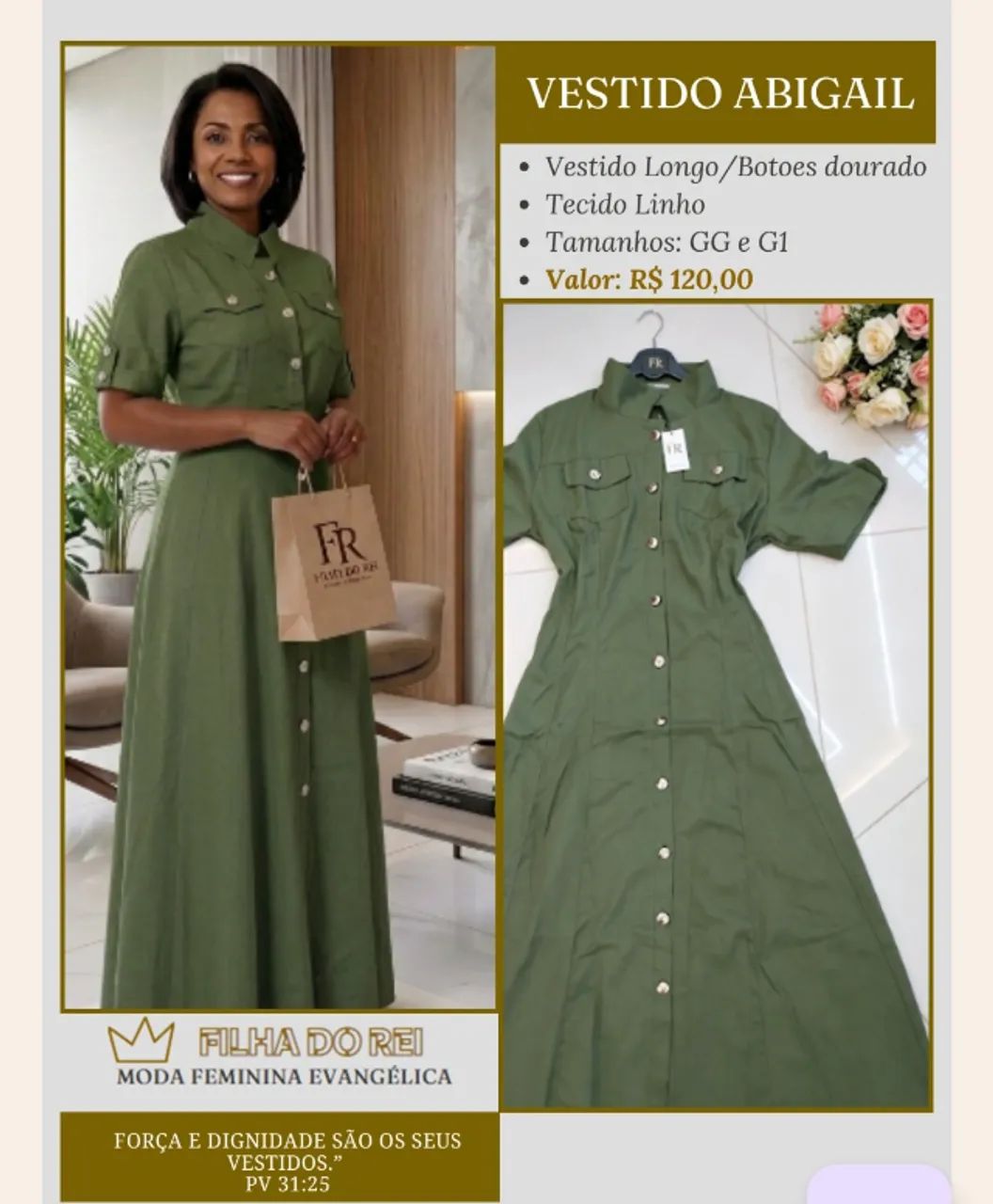Vestido botão  - Foto 3