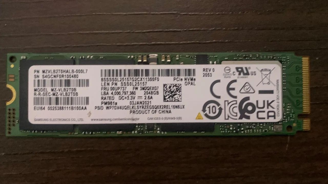 SSD NVME 2TB Samsung