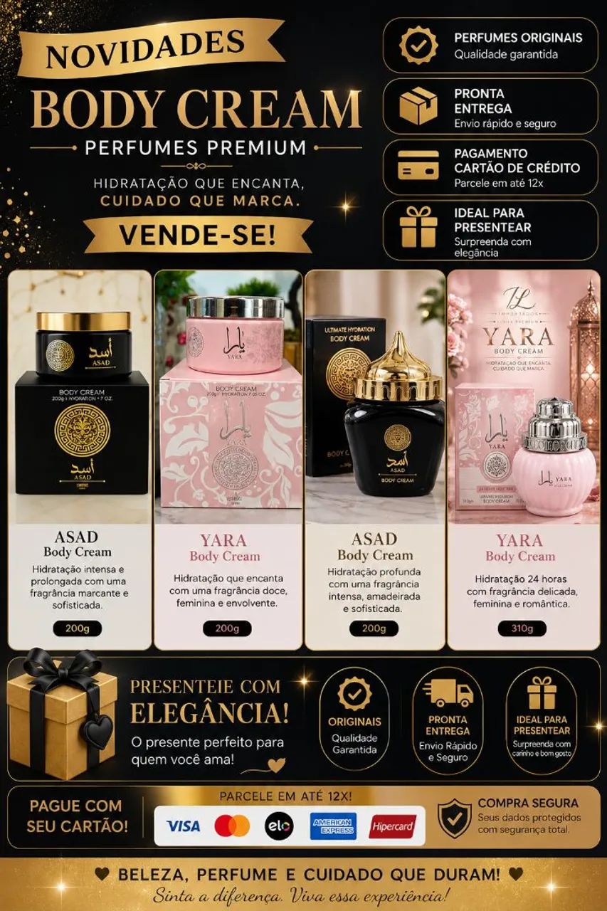 Perfumes e cremes originais 
