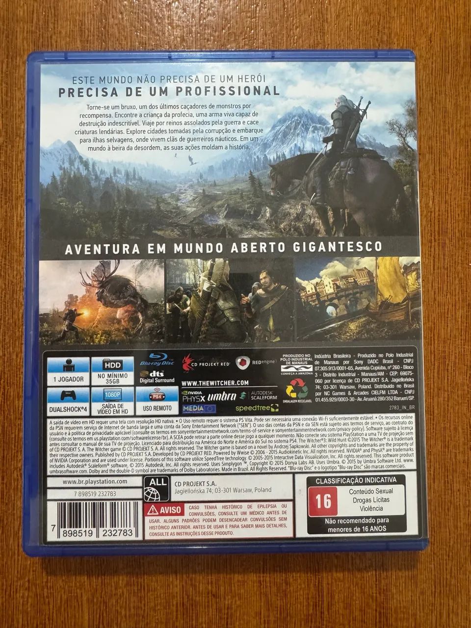 The Witcher 3 PS4 - Edição completa com trilha sonora, mapa e