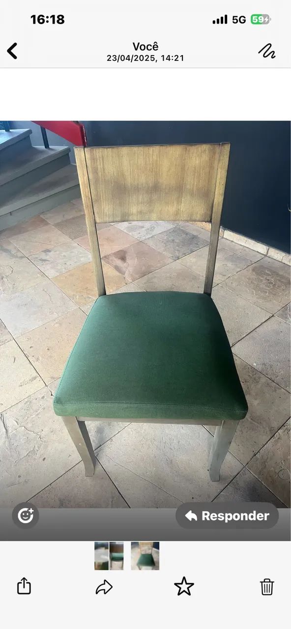 Mesa de mármore com cadeiras - Foto 2