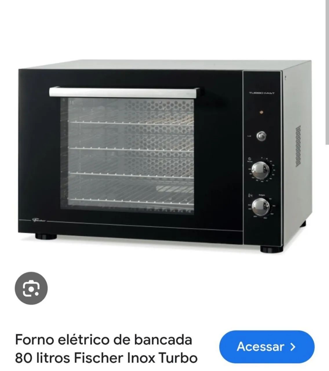 Forno Fischer turbo  80 litros 