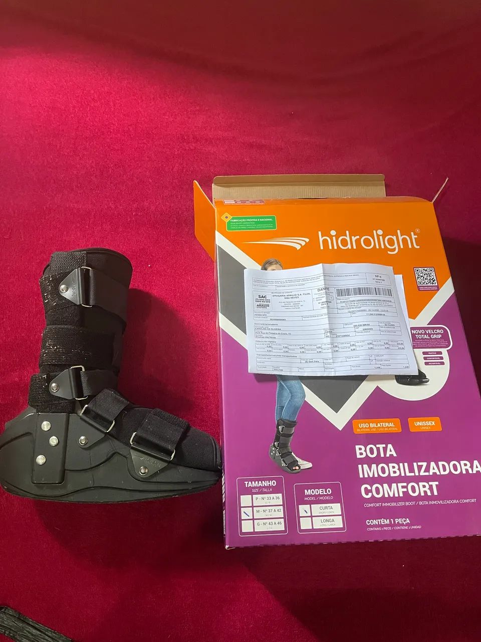 Bota imobilizadora unilateral