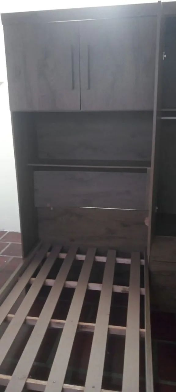 Guarda roupa + cama imbutida  solteiro - Foto 2