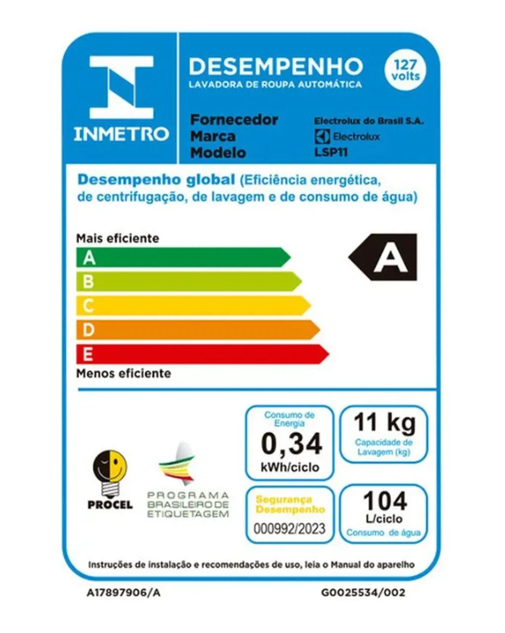 Lava e Seca Electrolux LSP11 11kg Inverter 127V (Lava 100% / Necessita Reparo na Secagem) - Foto 2