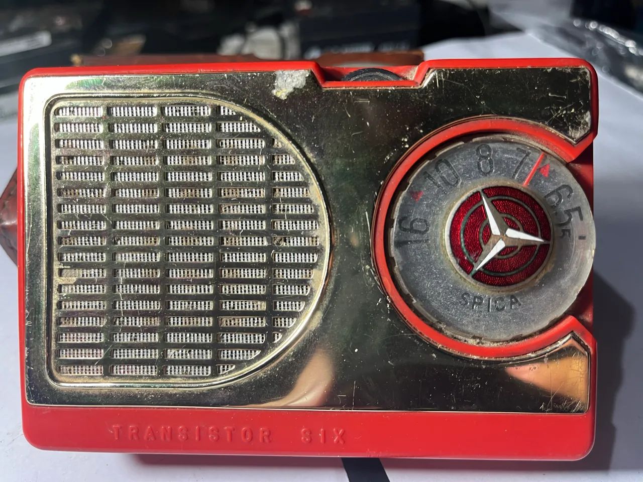 rádio portátil vintage Spica Transistor Six, fabricado no Japão - Foto 3
