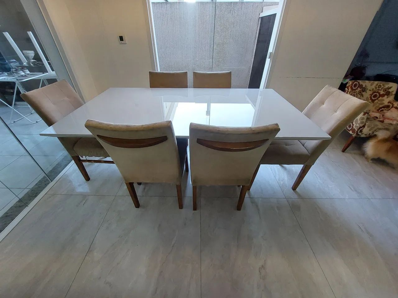 Mesa com tampo em vidro  - Foto 2