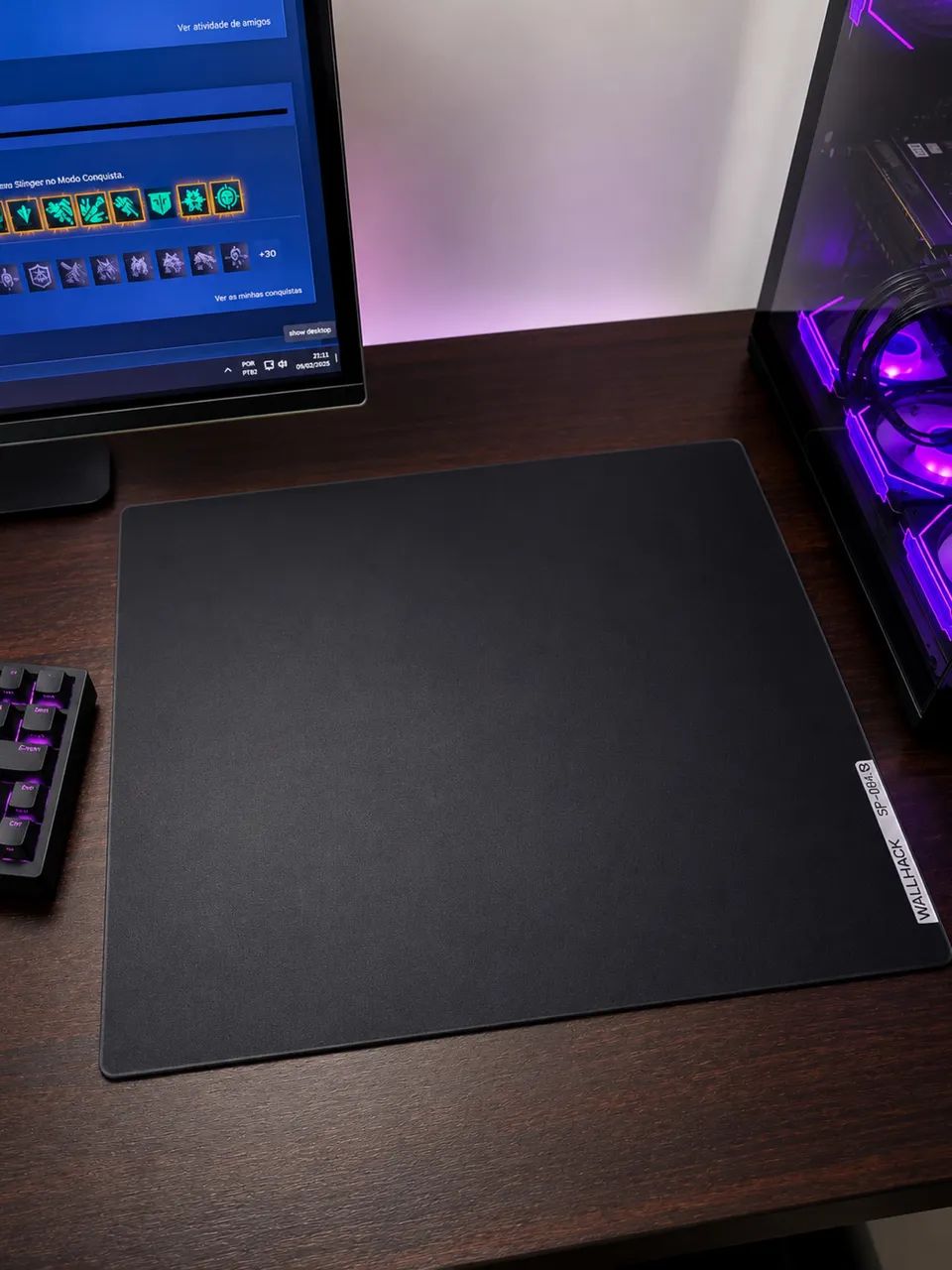 Mousepad de Vidro - Wallhack SP-004 + Sleeve - Foto 2