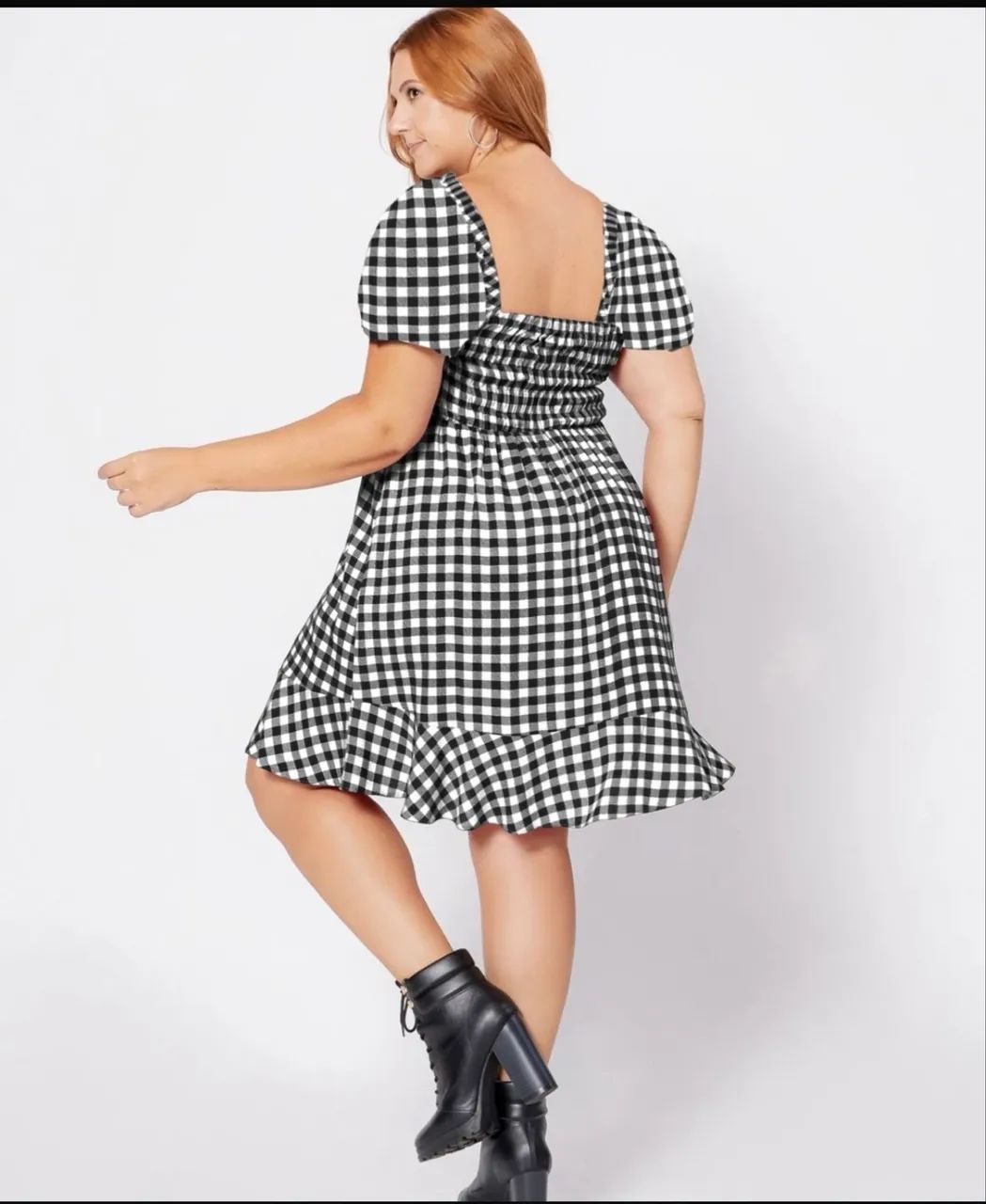 Vestido xadrez plus size 48  - Foto 2
