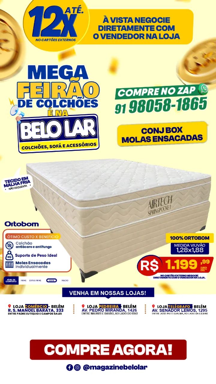Cama Box Molas Ensacadas