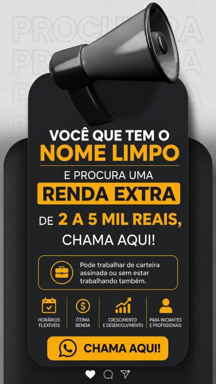Nome limpo e com boa relação com banco, renda de 3 4 mil reais