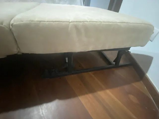 Poltrona/Cama Lafer solteiro - tecido camurça bege - Foto 4